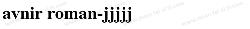 avnir roman字体转换